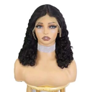 250% Density Natural Color Roma Curly 13 by 4 Lace Wigs 18inch